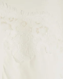 White Lace Detail T-Shirt