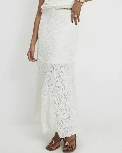 White Lace Maxi Skirt