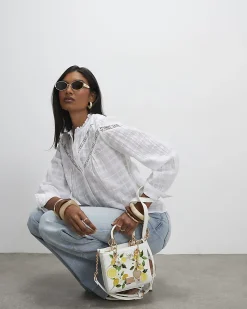 White Lemon Pearl Tote Bag