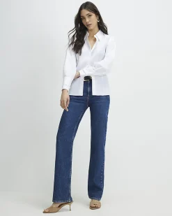 White Long Sleeve Fitted Shirt