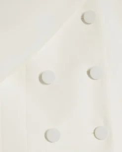 White Long Sleeve Short Cape Blazer