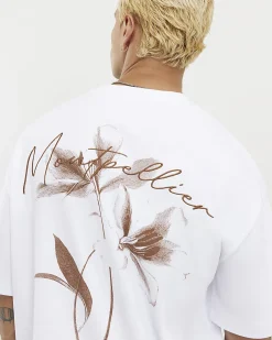 White Montpellier Floral Cotton T-Shirt