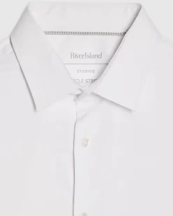 White Muscle Fit Comfort Stretch Shirt