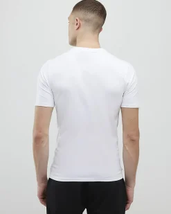 White Muscle Fit Cotton Stretch T-Shirt