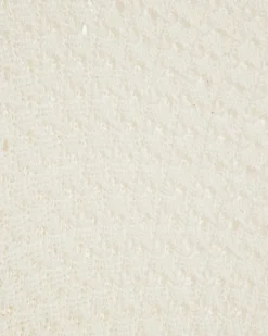 White Open Stitch Knitted T-Shirt