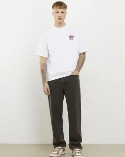 White Oversized Cotton Boxing Club T-Shirt