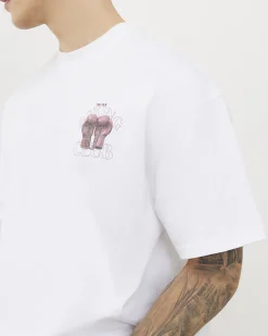 White Oversized Cotton Boxing Club T-Shirt