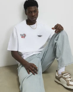 White Oversized Cotton Boxing T-Shirt