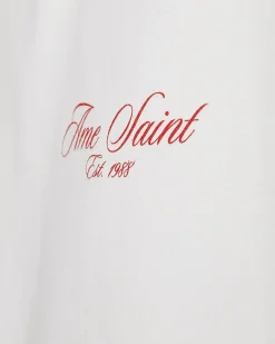 White Oversized Cotton Champagne T-Shirt