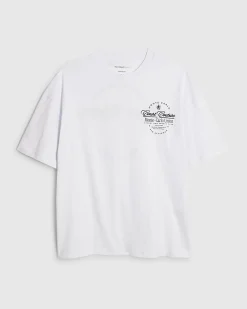 White Oversized Cotton Couture Print T-Shirt