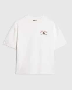 White Oversized Cotton Crest T-Shirt