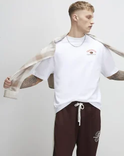 White Oversized Cotton Crest T-Shirt