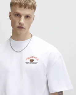White Oversized Cotton Crest T-Shirt