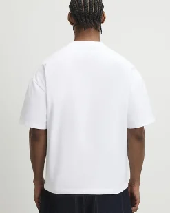 White Oversized Cotton Floral Luminis T-Shirt