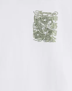 White Oversized Cotton Kagawa Dragon T-Shirt