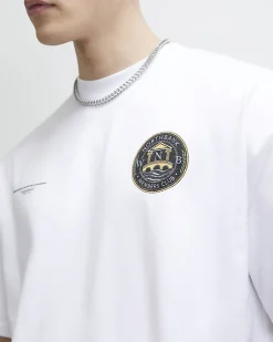 White Oversized Cotton London City T-Shirt