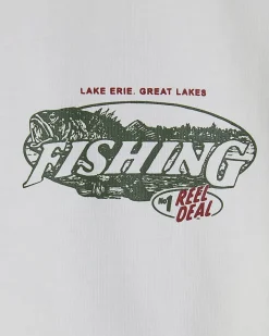 White Oversized Cotton Midweight Fish T-Shirt