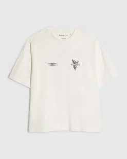 White Oversized Cotton Print T-Shirt