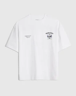 White Oversized Cotton Premio Racing T-Shirt