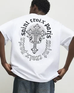 White Oversized Cotton Saint Croix T-Shirt