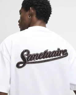 White Oversized Cotton Sanctuaire T-Shirt