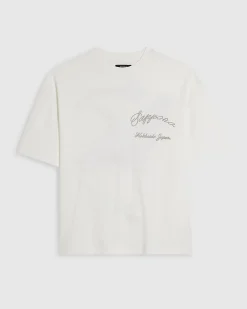 White Oversized Cotton Sappora Crane T-Shirt