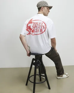 White Oversized Cotton Tokyo Fish T-Shirt