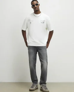 White Oversized Cotton Turbo Resort T-Shirt