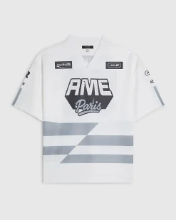 White Oversized Fit Ame Paris T-Shirt