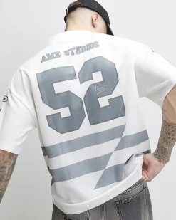 White Oversized Fit Ame Paris T-Shirt