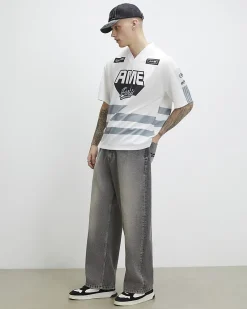 White Oversized Fit Ame Paris T-Shirt