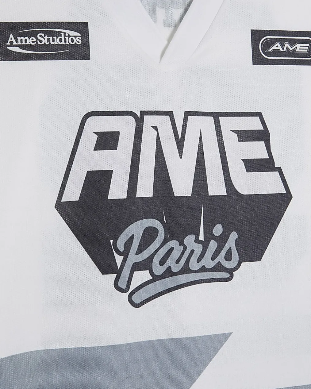 White Oversized Fit Ame Paris T-Shirt