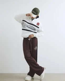 White Oversized Fit Colour Block Rugby Shirt