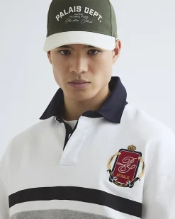White Oversized Fit Colour Block Rugby Shirt