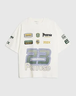 White Oversized Fit Cotton Penrose 23 T-Shirt