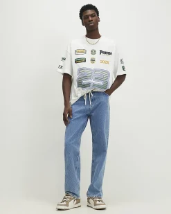 White Oversized Fit Cotton Penrose 23 T-Shirt