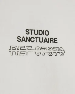 White Oversized Fit Cotton Sanctuaire T-Shirt
