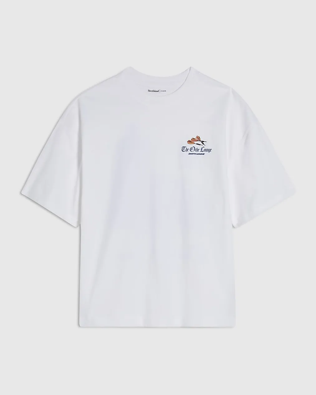 White Oversized Fit Darts Midweight T-Shirt