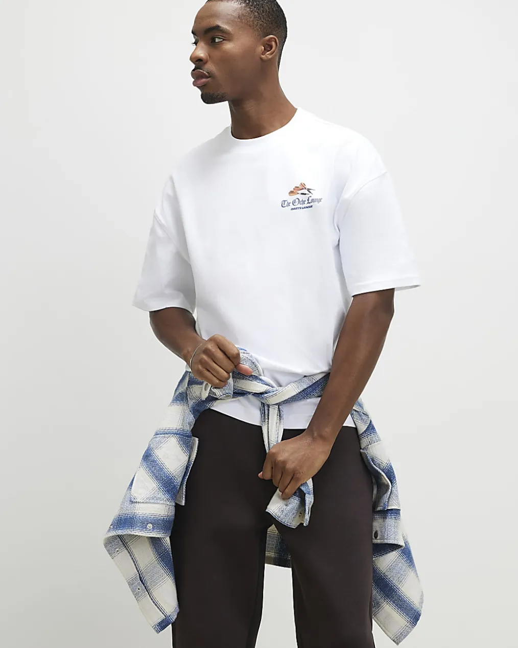 White Oversized Fit Darts Midweight T-Shirt
