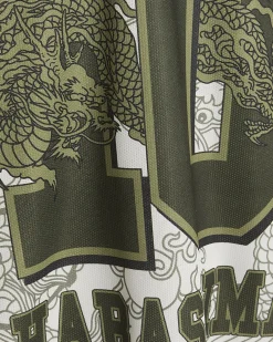 White Oversized Fit Dragon Graphic T-Shirt