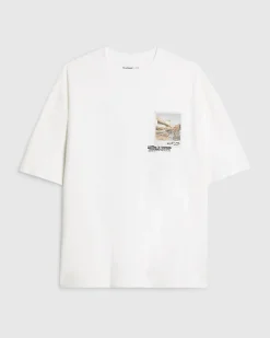 White Oversized Fit Graphic Print T-Shirt