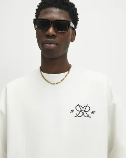 White Oversized Fit Monogram T-Shirt