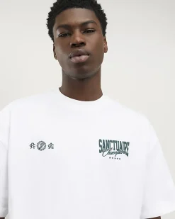 White Oversized Fit Sanctuaire Champ T-Shirt