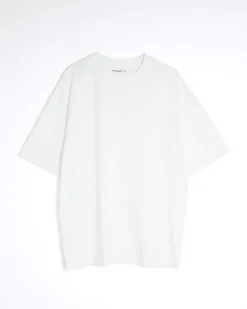 White Oversized Fit Washed Midweight T-Shirt