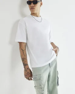 White Oversized Fit Washed Midweight T-Shirt