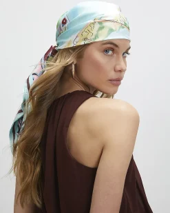White Palm Tree Large Scarf