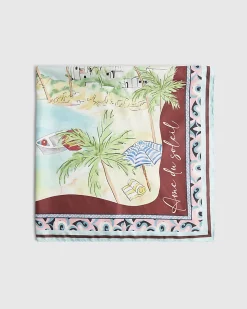 White Palm Tree Large Scarf