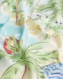 White Palm Tree Large Scarf