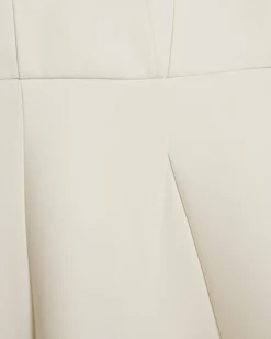 White Premium Bow Back Detail Midi Dress