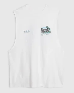 White Regular Fit Bellevue Hotel Tank Top